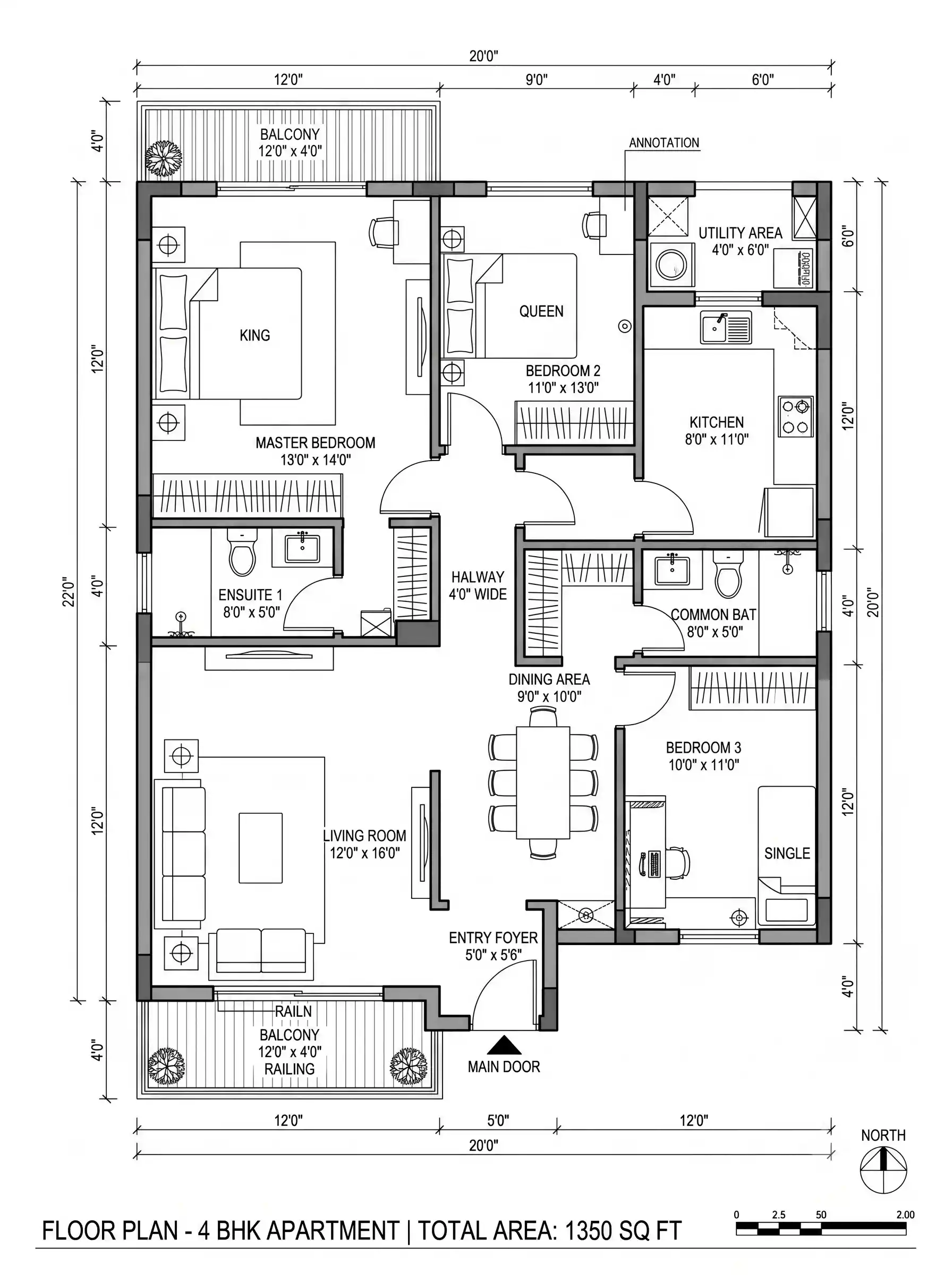 Godrej Samaris 4 BHK Floor Plan